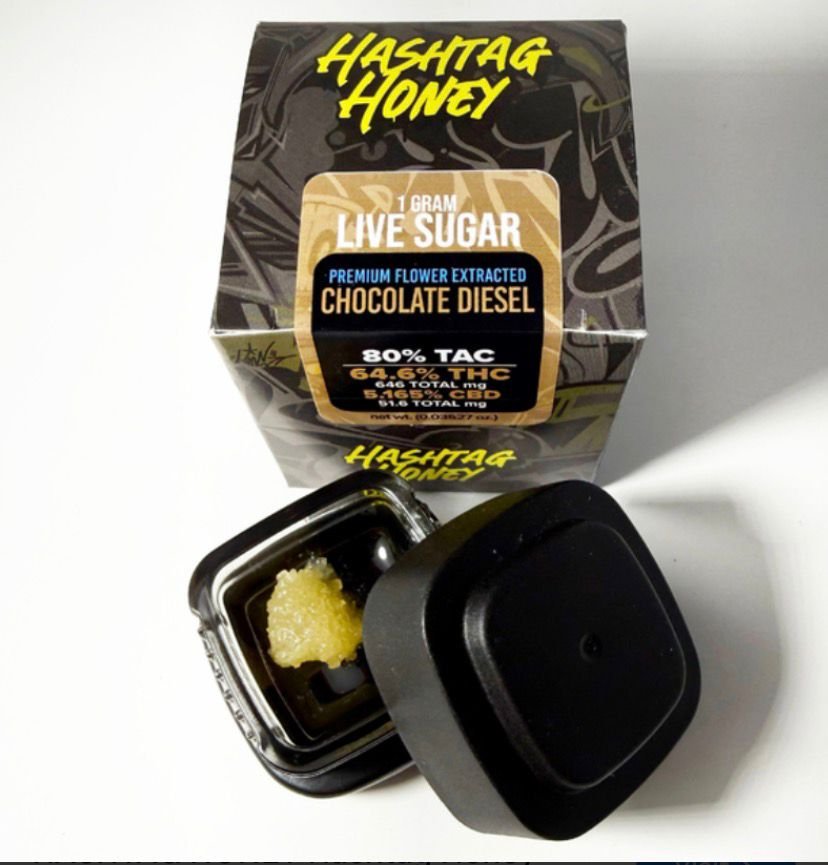 Hashtag Honey Chocolate Diesel 1g Live Sugar Concentrate Hashtag Honey Chocolate Diesel 1g Live Sugar Concentrate