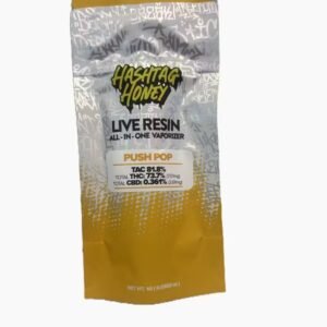 Hashtag Honey Disposable Push Pop 1g AIO Live Resin Hybrid Weed Pen