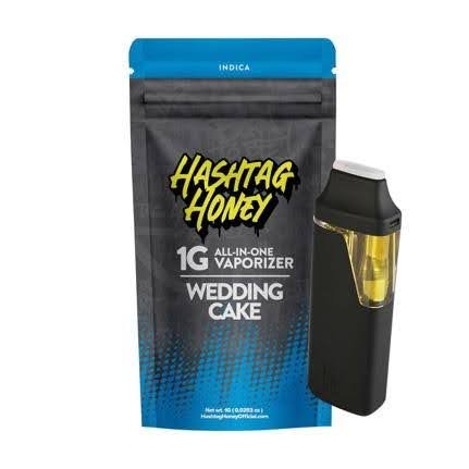 Hashtag Honey Disposable Wedding Cake 1g AIO Hybrid Weed Pen Hashtag Honey Disposable Wedding Cake 1g AIO Hybrid Weed Pen