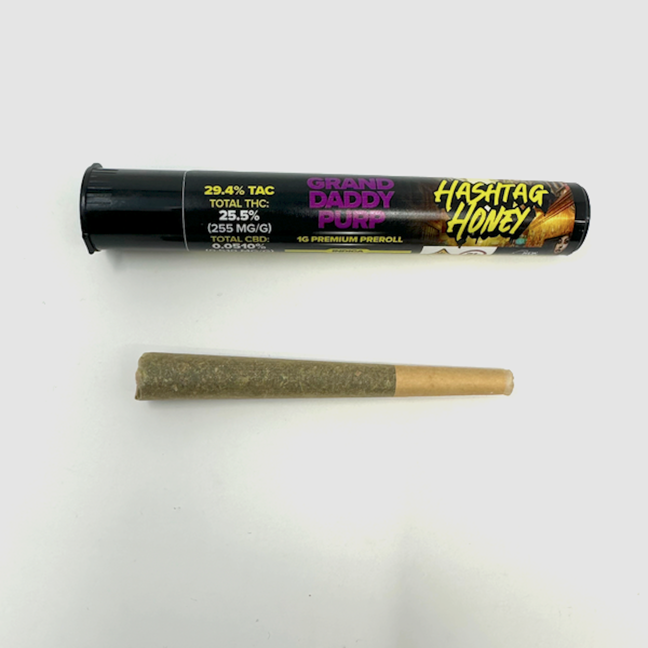 Hashtag Honey Grand Daddy Purp 1g Preroll Hashtag Honey Grand Daddy Purp 1g Preroll